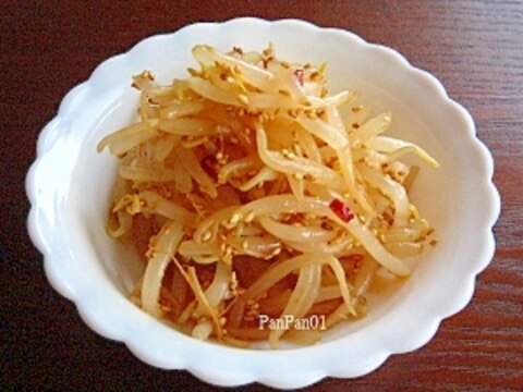 甘酢もやし小鉢（花椒辣油）